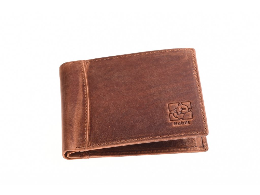 Pánská kožená hnědá peněženka - 750742HUN