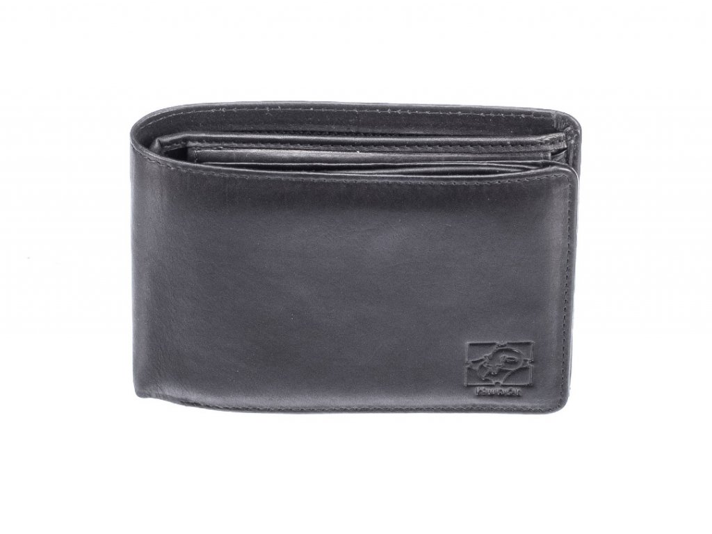 Pánská kožená černá peněženka - 742312 | Kubát Kůže