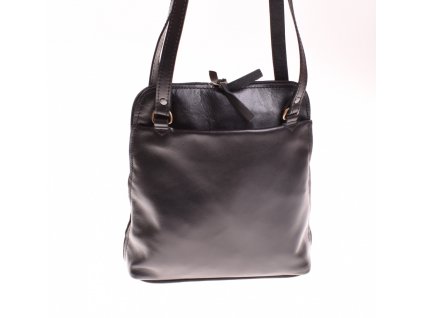 Kožený batoh kabelka černý 21312
