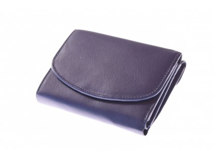 Dámská kožená modrá peněženka kulatá klopa 7500662 (12)