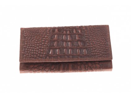dámská luxusní hnědá kožená peněženka Kubát 733632 Kroko(2)