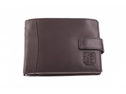 peněženka pánská kožená černá naležato se zápinkou safari Kubát 750412HUN (2)