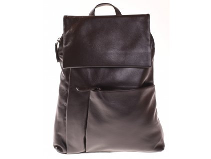Dámský kožený elegantní batoh černý 25012