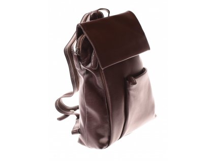 Dámský kožený elegantní batoh hnědý 25032 (2)