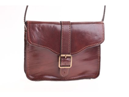 menší hnědá kožená kabelka dámská crossbody český výrobek 10732B Kubát