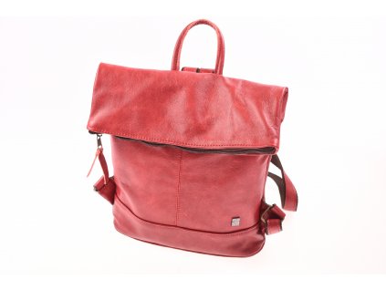 Dámský červený kožený batoh Irča 22162 (10)