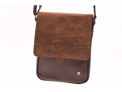 hnědá kožená pánská brašna taška přes rameno na iPad tablet 10 český výrobek Kubát 580334TAB