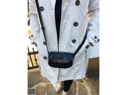 malá černá kožená kabelka dámská crossbody český výrobek Kubát 11212