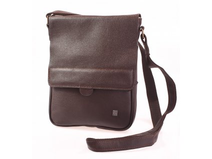 hnědá kožená pánská brašna taška přes rameno na iPad tablet 10 český výrobek Kubát 58024 (5)