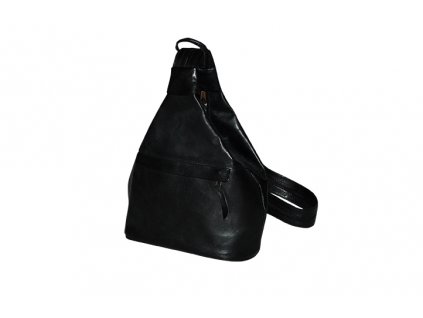 malý dámský černý kožený vak Gábina kabelka přes rameno český výrobek Kubát 20911