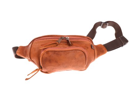 Kožená ručně vyrobená ledvinka KUBÁT |hnědá| 31043 A