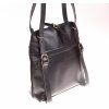 Kožený batoh kabelka černý 21312