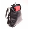 Kožený batoh kabelka černý 21312