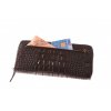 Dámská kožená černá peněženka designovaná penál 739012Kroko (4)