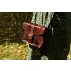 menší hnědá kožená kabelka dámská crossbody český výrobek 10732B Kubát (5)