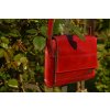 Dámská kožená kabelka červená 51662B (8)