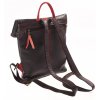 Dámský černý červený kožený batoh Irča II 222614 (2)