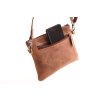 malá kožená hnědá kabelka psaníčko Viky 5200335HUN
