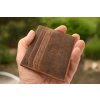 kožené ručně vyrobené pouzdro na karty Kubát Kartovník hnědý 760142 hun (3)