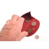 DámskáPánská mini kožená ručně vyrobená peněženka KUBÁT Ema červená7140582Cherry (4)
