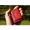 DámskáPánská mini kožená ručně vyrobená peněženka KUBÁT Mia červená 7140462 (9)