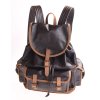 Kožený ručně vyrobený batoh KUBÁT Honza černý hnědý 204311 (2)