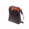 Kožený ručně vyrobený ručně vyrobený batohkabelka KUBÁT Terka koňakovo černá 213412 (9)