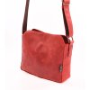 Dámská kožená ručně vyrobená kabelka KUBÁT přes rameno Cinka červená 59162hun (5)