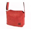 Dámská kožená ručně vyrobená kabelka KUBÁT přes rameno  Cinka - červená | 59162Hun