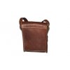 hnědá kožená kabela mošnička přes rameno český výrobek Kubát 517222