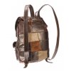 Kožený ručně vyrobený batoh KUBÁT - sešívaný z kousků |hnědý| 201871
