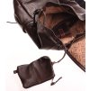 hnědý kožený batoh kapsy na lahev český výrobek Kubát 21224 (9)