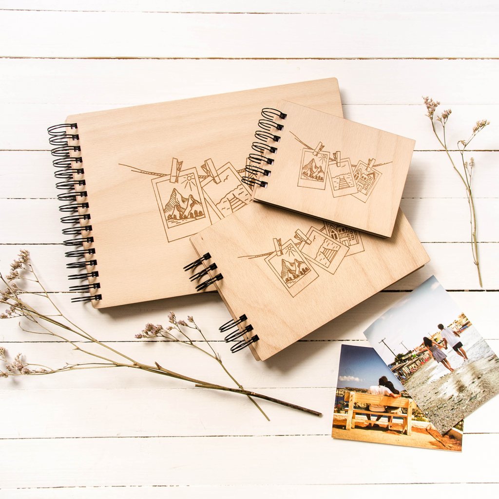 Krúžkový fotoalbum Polaroidky produktova fotka pekna