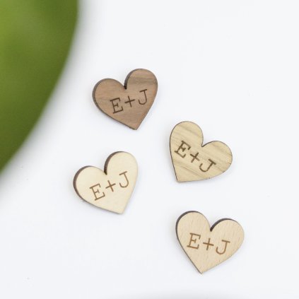Drevený výväzok srdca minimalistické 1