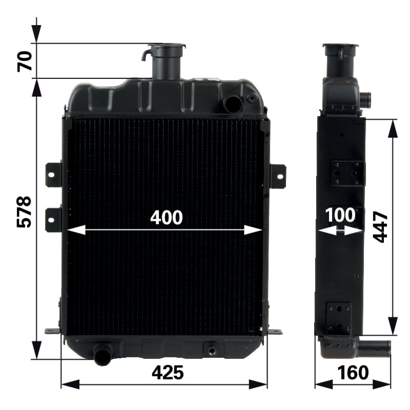 Údržba chladiče a chladicí soustavy u Fendt Favorit 600 série