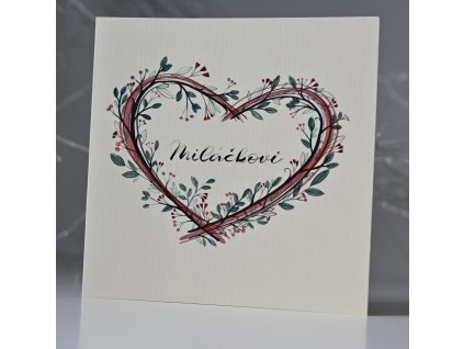 Přáníčko "Miláčkovi" 7,5cm x 7,5cm