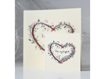 Přáníčko "Vše nejlepší" 7,5cm x 7,5cm