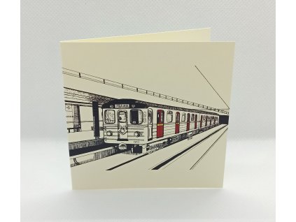 Přáníčko auto autobus pražské metro