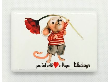 keramicky magnet myška