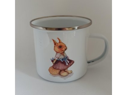 Plechový hrneček veverka