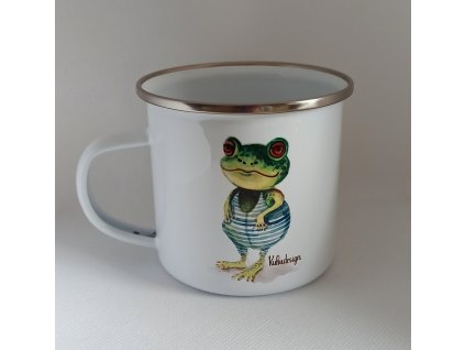 Plechový hrneček žabák
