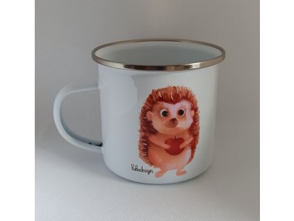 Plechový hrneček ježek