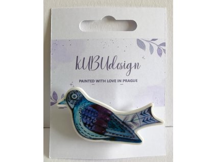 Ilustrované modrý ptáček