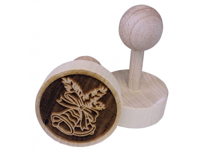 Dřevěné razítko na sušenky - zvoneček