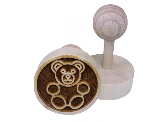 Dřevěné razítko na sušenky - medvídek