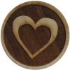 Dřevěné razítko na sušenky - srdce