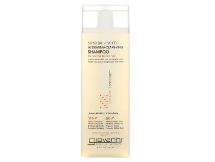 Šampón pre rovnováhu 50:50, Hydrating-Clarifying Shampoo , 250 ml, Giovanni
