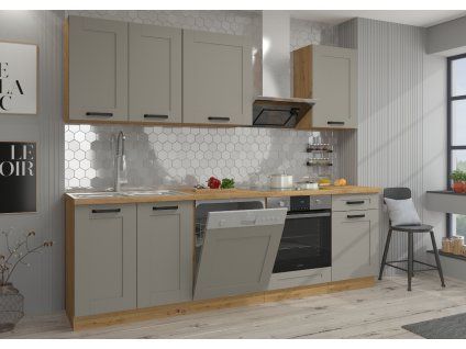 Kuchyňská linka 250 cm Luna 3 Clay grey