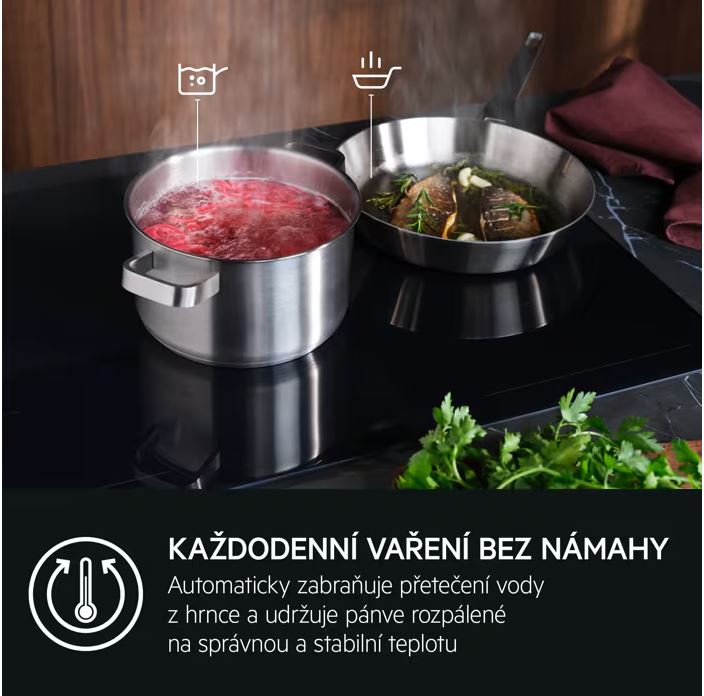 AEG NIK85M30IB série 8000 SenseBoil & Fry indukční varná deska