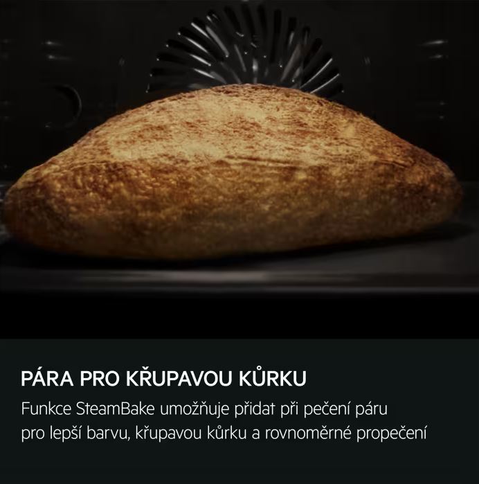 AEG NBA5P43AK série 5000 SurroundCook vestavná trouba se SteamBake a pyrolýzou